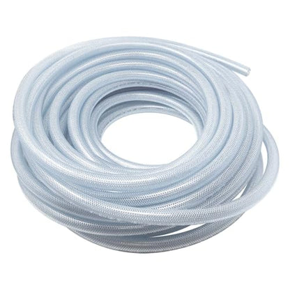 Gloxco Clear Braided PVC Tubing, Food Grade, Heavy Duty Reinforced Hose, 3/4" ID, 100 Ft Length - size: 3/4" x 100 Ft