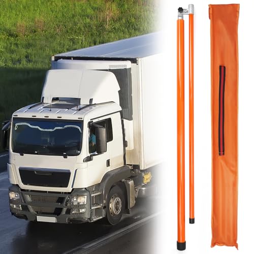 QWORK Load Height Measuring Stick - 15 Ft Adjustable Measuring Pole for Accurate Truck Load Transportation - Fiberglass Height Stick for Trucks, Car Haulers