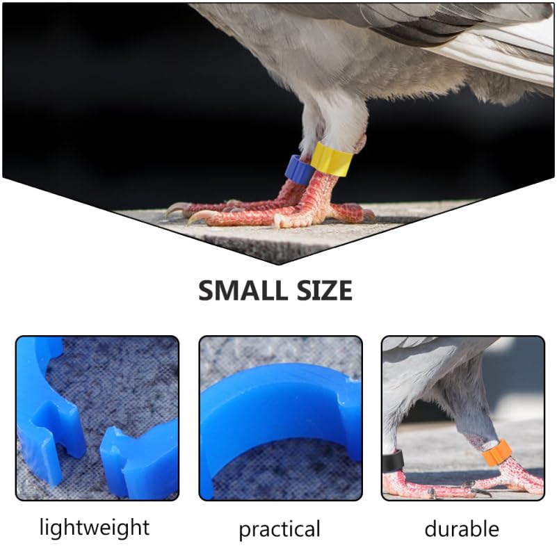 150pcs 8mm Pigeon Ring Identification Band Non-deformable Plastic Foot Ring for Birds Leg Bands Chicken