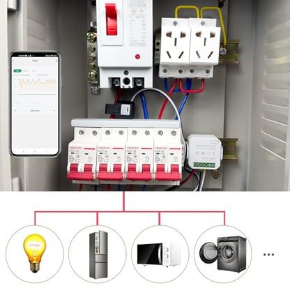 Smart Energy Monitor, Single Phase Clamp Electricity Meter with 1 * 80ACT Current Transformer, WiFi, Real-Time Electricity Monitor/Meter, Solar/Network Metering - style: EPMC311-1*80A