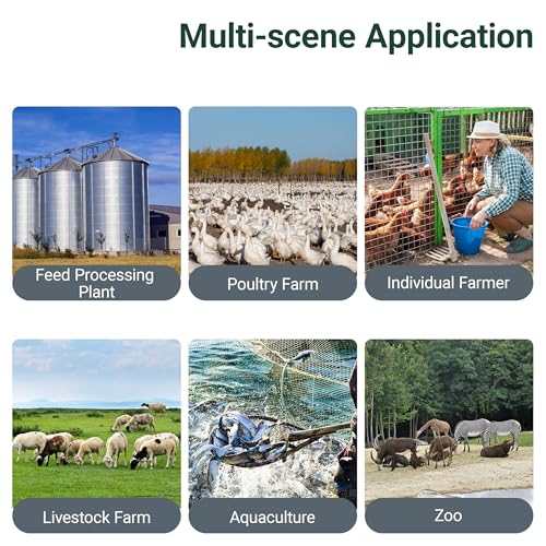 3.5KW Feed Pellet Machine,Animal Pellet Mill with 4-Roller Press for Poultry Livestock Goats,330-440 lbs/h Output,220V Electric Pellet Maker (4mm Die Included)