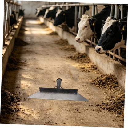 Toyvian Heavy Duty Manganese Steel Cleaning Scraper Shovel for Livestock Farm, 38cm Flat Dung Scraper Tool for Pig and Chicken Coop Manure Removal