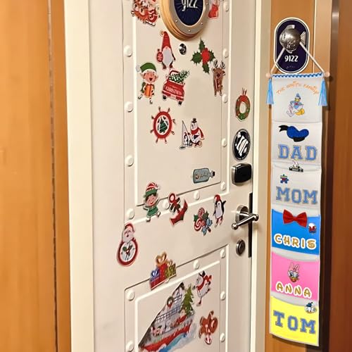 RUNROLE 8 Inch Narrow Fish Extender to Right Fit the Cabin Door - 1, 2, 3, 4, 5 Pocket, Blank White for Easy Customization, 2026 &2027 FE for Gift Exchanges and Pixie Dust - size: 5 Pockets