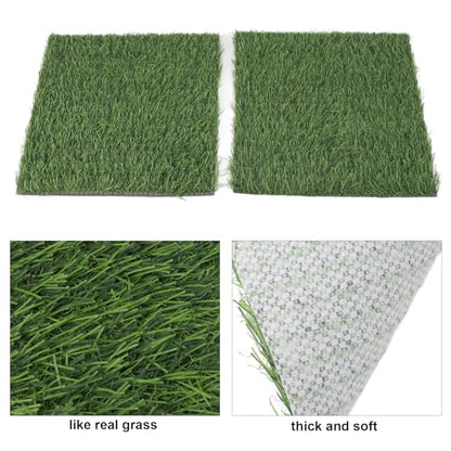 Zerodis Garden Breeding 6 Pack Chicken Nesting Pads Washable Thicken Artificia Grass Nesting Box Liners Reusable Hens Bedding Artificial Grass Rug Carpet Fake Synthetic Turf Mat for