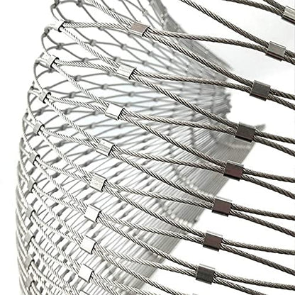 Stainless Steel Wire Rope Cable Mesh Netting, 3.3x6.6ft Balcony Protection Net, 10cm/2mm Garden Poultry Chicken Wire Netting, Durable Deer Fencing Net, Animal Fence
