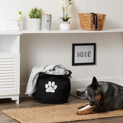 Bone Dry Pet Storage Collection Collapsible Bin, Black, Medium Round - color: Black, size: Medium Round