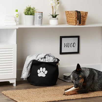 Bone Dry Pet Storage Collection Collapsible Bin, Black, Medium Round - color: Black, size: Medium Round