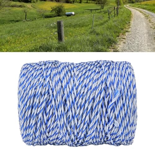 Electric Fence Polywire, Steel Wire 36 Strands Synthesized 3mm 200 Meters Electric Fence Wire, Reused Recycle Lightweight Animal Barrier Fence, for Livestock Breeding