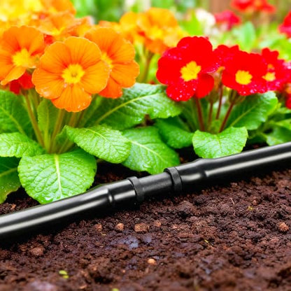 100 Pack Drip Irrigation 1/4" Barbed Coupling Fittings, Drip Line Barbed Coupler Connectors for 1/4 Inch Irrigation Tubing Micro Irrigation Connection Parts for Garden Sprinkler Systems - size: 1/4 Inch Coupling-100P