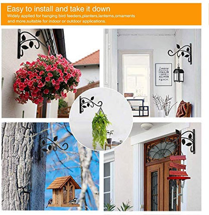Axgo Wall Mount Hanging Plant Hook, Rust-Resistant Metal Plant Hanger for Flowers, Lanterns, Bird Feeders, Wind Chimes