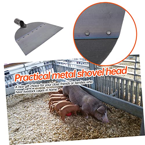 LIOOBO Practical Farm Cleaning Shovel Long Handle Scoop Shovel for Pig Chicken Manure Ground Cement Spade - size: 25X27X3.5cm