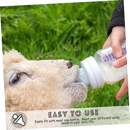 ORFOFE 10pcs Nipples for Calf Feeding Animal Bottle Nipples for Young Livestock Easy to Feeding Tool