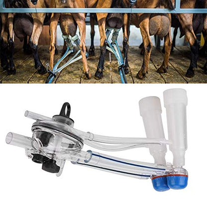 Milking Machine Kit, Plastic Sturdy Goat Sheep Milker Machine Parts Milker Claw Kit Milking Teat Cups Manual Collector Goat Hose Milking Group Liners Unit for Mobile Trolley or Milking Parlour System