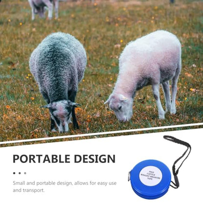 Animal Weight Tape Measure for Cattle and Pigs 2.5m Blue Body Measuring Tape for Goat Horse Livestock Measurement Tool Style