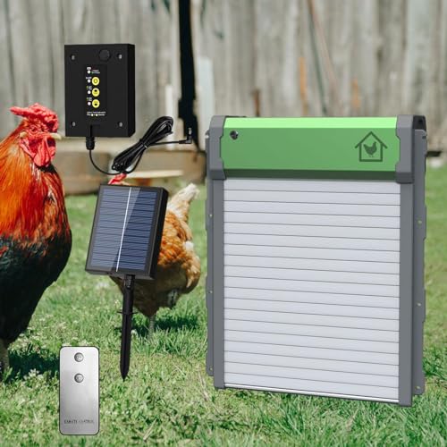 Automatic Chicken Coop Door Anti Pinch 4 Modes Weatherproof Auto Coop Door