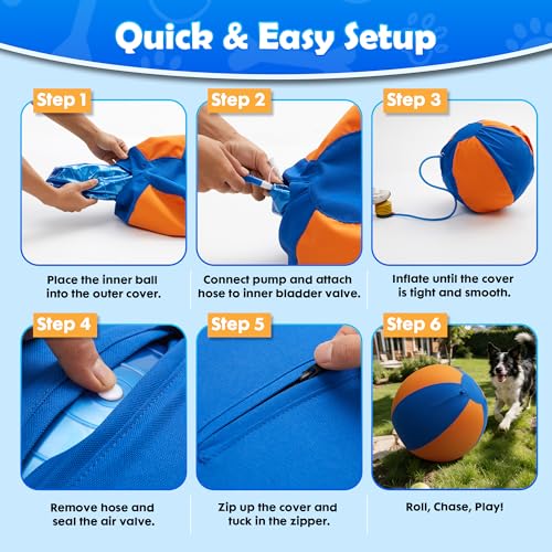 Herding Ball for Dogs 22", Durable Dual-Layer Herding Ball for Australian Shepherds, Outdoor Training Toy for Medium & Large Breeds, Ideal for Herding Dog Exercise
