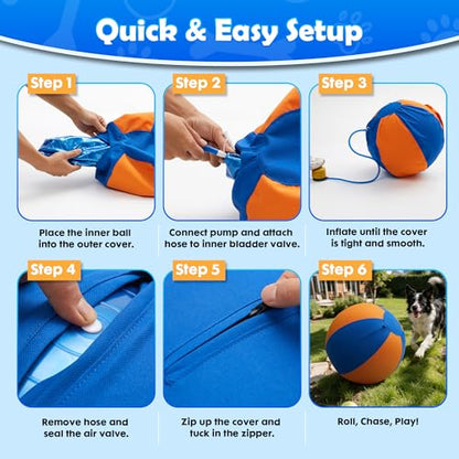 Herding Ball for Dogs 22", Durable Dual-Layer Herding Ball for Australian Shepherds, Outdoor Training Toy for Medium & Large Breeds, Ideal for Herding Dog Exercise