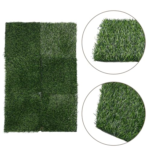 DECHOUS 6Pcs Washable Nesting Pads for Chicken Coop, 12 Inch Nesting Box Pads Reusable Artificial Grass Egg Laying Mat Bedding Liners for Poultry