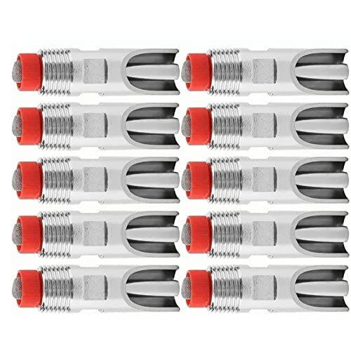 Dioche Hog Nipple10Pcs Stainless Steel Automatic Nipple Waterer Feeder, Adjustable Water Drinker for Pigs, Cattle & Sheep, Leakproof & Durable Design