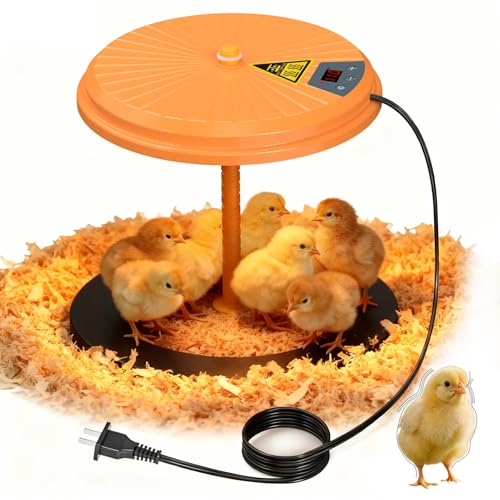 YUYTE Chick Brooder Heater, Adjustable Height Angle Thermostat Control Energy Efficient Pet Warmer with ABS Plastic Design, for Poultry Duck Goose Farm Lab Home