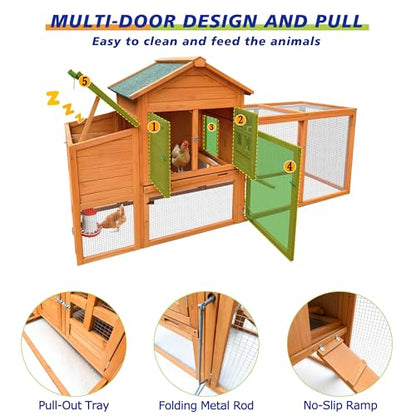 Chicken Coop for 2-4 Chickens Wooden Hen House Poultry Pet Hutch