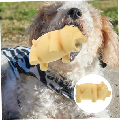Latex Pig Dog Chew for Puppies Dogs Interactive Molar Teething Indoor Cage Use Safe Squeaky Pet Plaything for Exercise and Bite Resistance