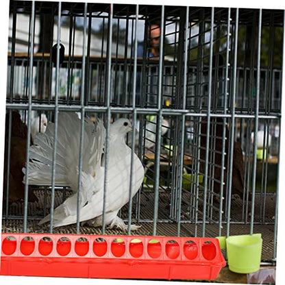 Toyvian 2pcs Chicken Food Trough Feeder Galvanized Poultry Supplies Food Bowl DIY Feeder Poultry Feeding Trough