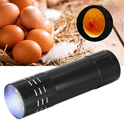 GLOGLOW Egg Candler, Egg Candling Lamp Incubator Tester Battery Operated Egg Torch Hatching Poultry Accessory(Not Battery Included)(Black)