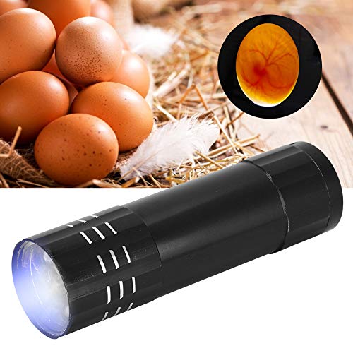 Egg Candler, Cool Light Portable Egg Candling Lamp with High Intensity Light for Chicken, Goose, Duck, Eggs, Incubation Learning (Red) (Blue (0.6mm Thickness)) (Black)