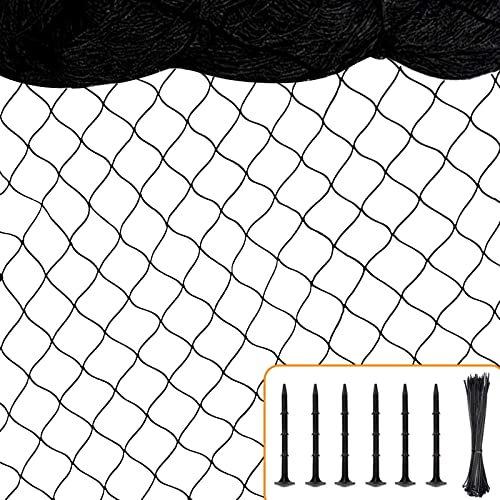 BSTPCOO Bird Netting 50'x50' with 1" Square Mesh Bird Net Garden Nettings for Chicken Coop Roof, Poultry Netting Heavy Duty Nylon Net Aviary Nettings Deer Fence Hawk nets for Chicken Run - size: 50'×50'-1''