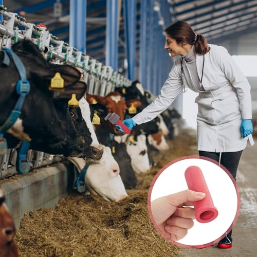 Calf Feeding Nipple for Newborn Calves Leak Silicone with 5.6 Inch Total Height Calf Feeder Bucket Replacement Part