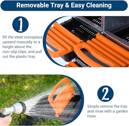 Chicken Nesting Box, 6 Hole 2 Layer Hen Nest Boxes, Roll-Away Egg Collection System with Ventilation Holes，Rustproof Plastic Tray & Keyhole Mounting, Chicken Laying Box - color: Orange, size: 6 holes with legs