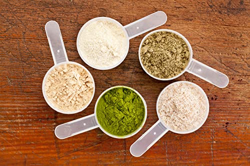 70 mL Plastic Measuring Packaging Scoop (=70 cc/ = 4.73 Tablespoon/ = 2.37 fl oz/ = 0.3 Cup), Meidum Handle - to Measure and Dispense Spices, Granules, Powders, for Seeds Packing (20)