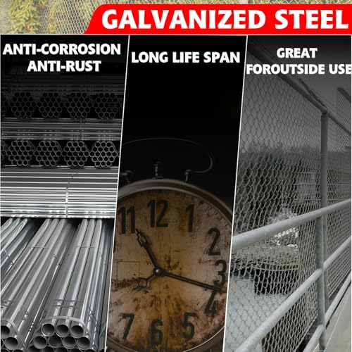 4 Pack 1-3/8" Chain Link Fence Frame Gate Post Hinge,Galvanized Steel Gate Hinge for Fence Posts, Chain Link Fence Parts for Farm Gate, Bolts & Nuts Included - size: 1-3/8" Male