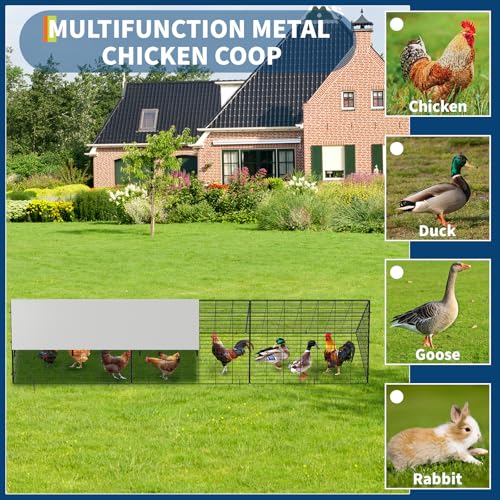 Chicken Tunnels for Yard, 118.1x28x24.2 inch, Portable Chicken Runs with Cover, Easy Installation, Portable Chicken Coop for Outdoor Backyard Farm Use