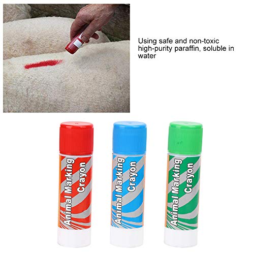 Livestock Crayon, 12Pcs Large Livestock Marking Crayons, Red Green Blue Color Marker Pens for Pigs, Animal Identification,