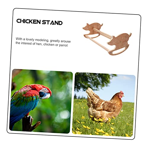 Mipcase 1pc Parrot Swing Chicken Standing Resting Training and Ladder for Perch Funny Hens Stand Tool Wooden Balancing Toys Shelf Exercise Rack Bars Bar Brooder Lovely Wiggles Coop