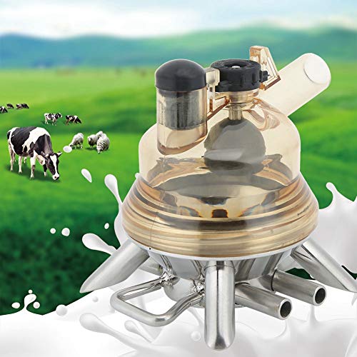 Milking Claw, 160cc Stainless Steel Base with High Quality PC Material, Durable Milk Collector Tool for Cow and Sheep Farming, Dairy Equipment Replacement Part for Milking Machines