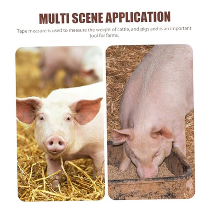 Animal Weight Tape Measure for Cattle and Pigs Multi Functional Portable Measuring Tape for Chest and Waist Easy to Use for Farm and Livestock Measurements