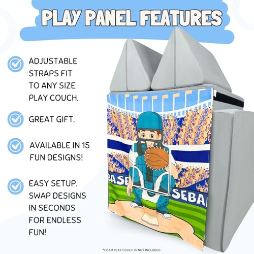 Couch Swag Play Panel for Childrens Foam Sofa Kids Couch (Baseball) - style: Baseball