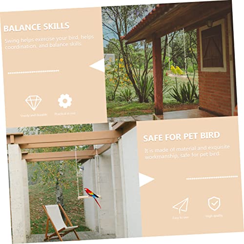 HANABASS 1Pc Parrot Swing Durable Bird Suspension Bridge for Birds Creative Activity Rack for Parakeets Cockatiels and Lovebirds for Play and Exercise
