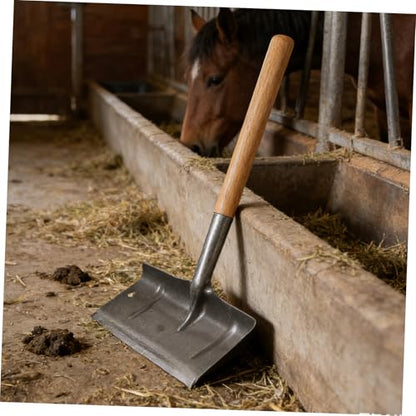 GALPADA Manual Poultry Cleaning Spade and Livestock Manure Removal Tool for Stable and Coop, 40cm Stall Waste Scraper Shovel for Agricultural and Livestock Use