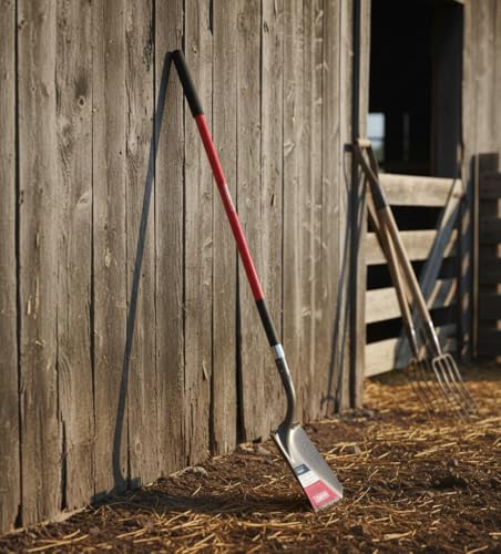 Radius Premium Heavy Duty Steel Square Point Shovel, 58" Handle - style: Long-Handle, Square Point