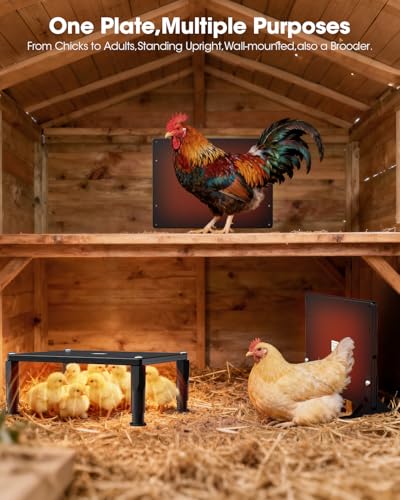 Smart Brooder Heater for Chicks,120 Watts Radiant Heat Flat Panel Heaters for Winter