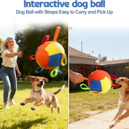 Heavy Duty Herding Ball for Dogs Horses Sheep, Inflatable Interactive Play Toy, Durable Training Exercise Ball for Pets Outdoor Activity (M:45CM) - size: M:45CM