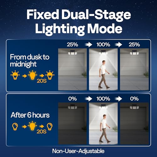 VIVOHOME Linkable Solar Flood Lights Outdoor, 2 Adjustable Motion Sensors Security Lights with 3 Heads, 2500LM, IP65 Waterproof, Solar Powered for Outside, Yard, Porch, Patio - size: Linkable - 1 Pack