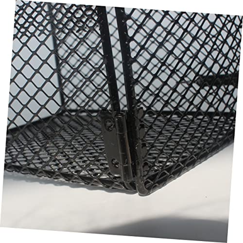 Hemoton Reptile Scald Lamp Shade PET Heating Lamp Guard for Reptiles and Poultry Sturdy Black Design Suitable for Terrariums
