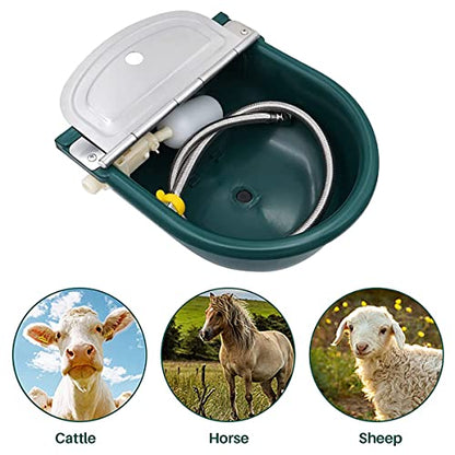 Automatic Waterer Cattle Water Bowls with Float Valve, Water Trough Cattle Drinking Waterer for Cattle Sheep Horse Pig Dog Farm Supplies,Green - color: Green