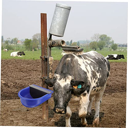 Garneck Automatic Cow Drinking Water Bowl Waterer for Livestock Float Valve Control Easy to Use and Water-Saving for Cattle Horses Sheep and Dogs - color: Blue