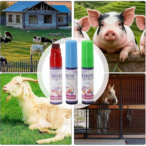 Livestock Marking Tool - Livestock Identification Marker Pencils | Agricultural Sheep Marker | for Cattle Sheep Goat Lamb Calf Farm Agriculture